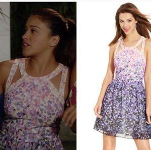 Guess fit and flare cut out dress